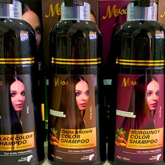 SHAMPOO CUBRE CANAS MUSA EN FRASCO (400ml)